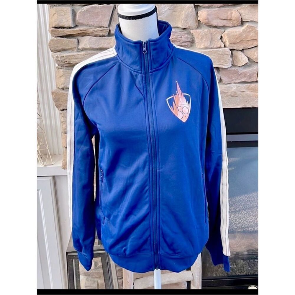 Walt Disney World 50th anniversary limited edition blue stripe track jacket NWT